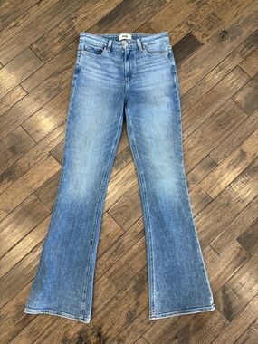 PAIGE Laurel Canyon High Rise Jeans 29 Bebop Blue Flare Bootcut Denim